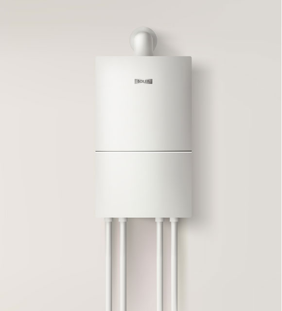 Image of a white boiler